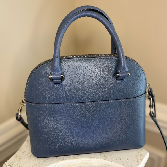 Kate Spade Grove Street Mini Carli Handbag Shoulder Bag 2Way Leather Blue /Ak12 - Picture 3 of 9